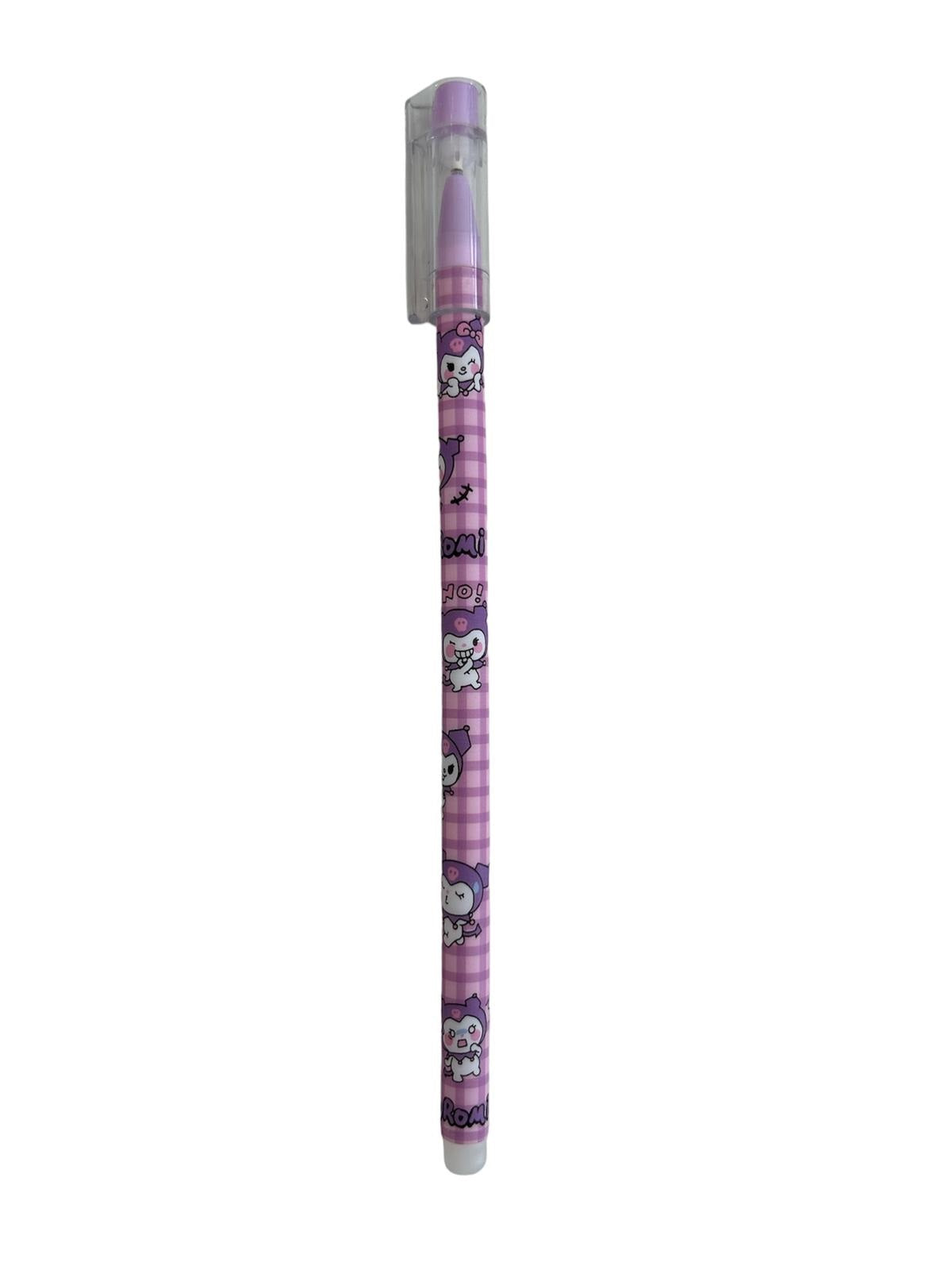 Dinossi Kuromi - Black 0.5 Fine Tip Ballpoint Pen - Striped Purple