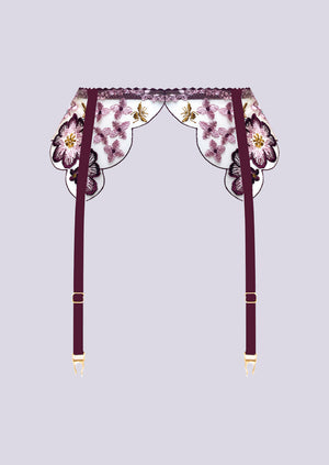 Dahlia Suspender Burgundy