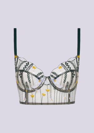 Meadow Bound Longline Bra Green