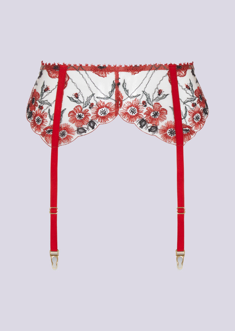 Poppy Suspender Red