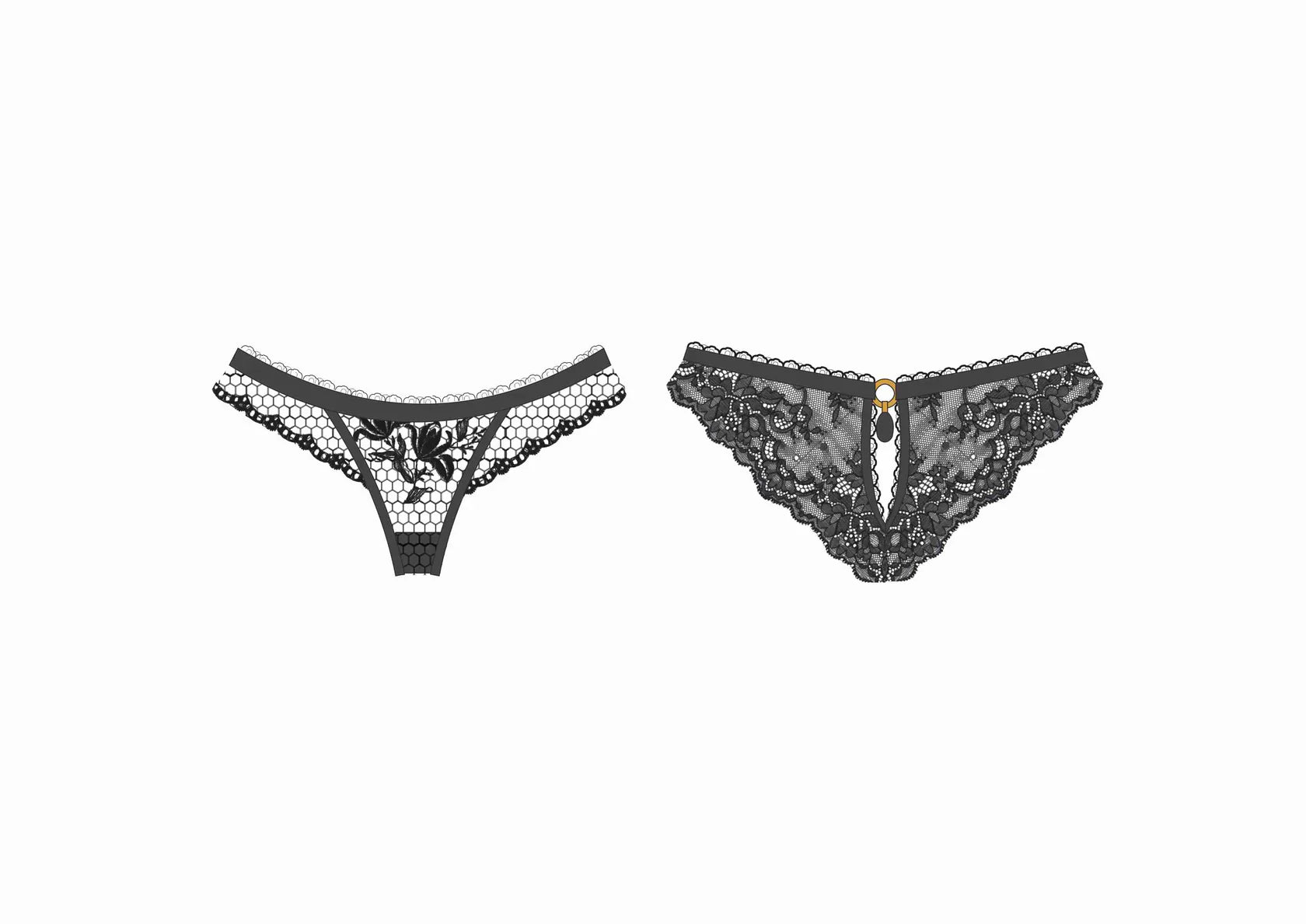 Brazilian Brief Jessica in Black