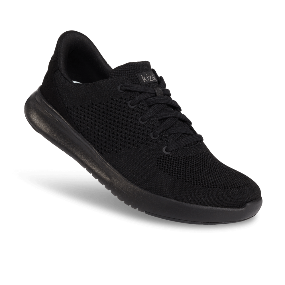 Kizik Lima Unisex Hands-Free Knit Sneaker Black Out