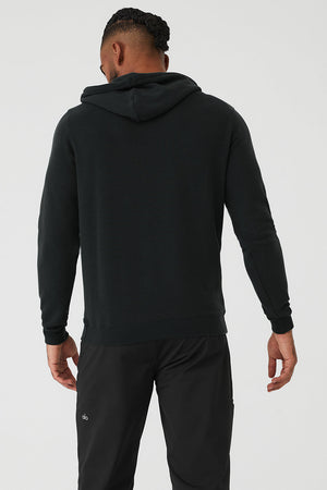 Micro Waffle Fast Break Hoodie - Black