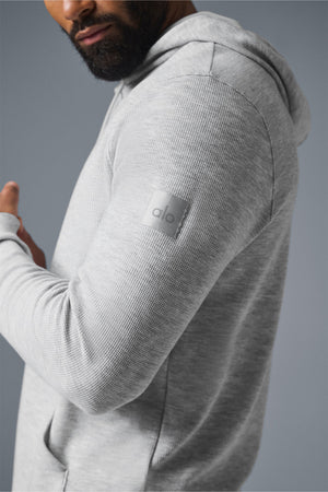 Micro Waffle Fast Break Hoodie - Athletic Heather Grey