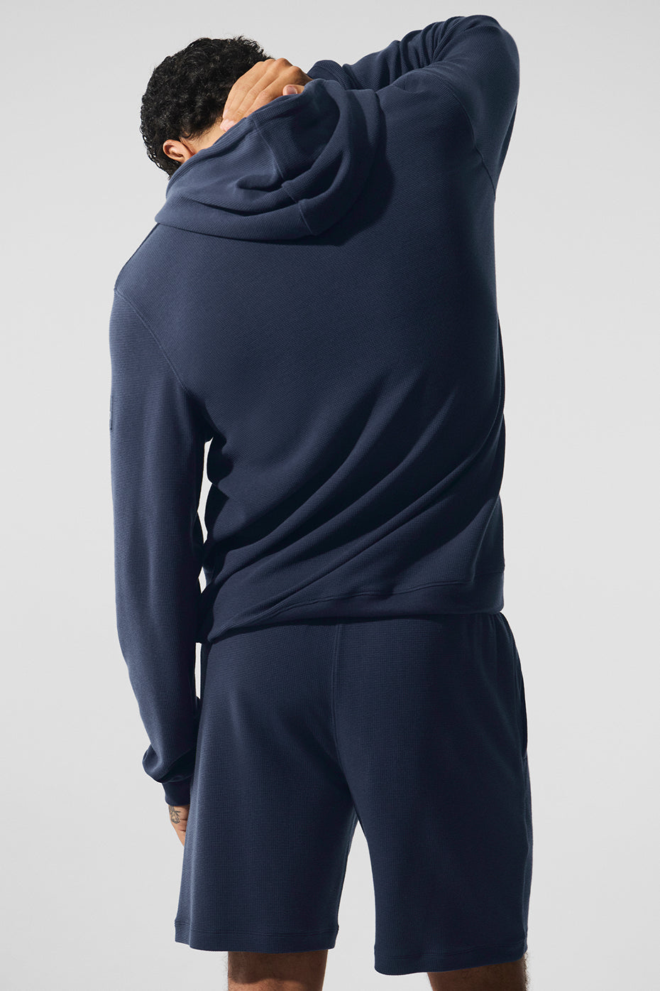 Micro Waffle Fast Break Hoodie - Navy