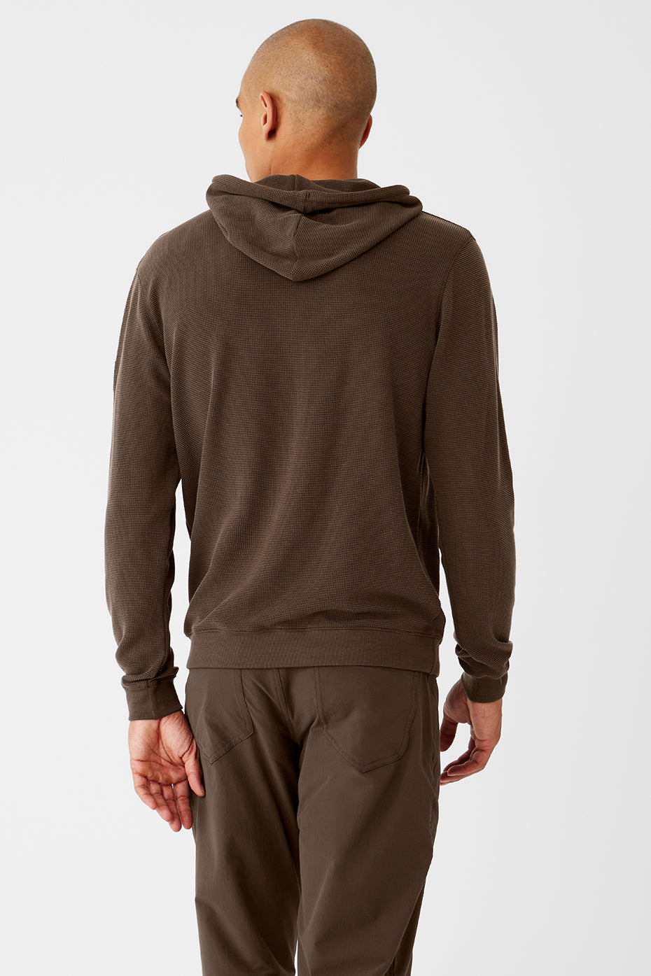 Micro Waffle Fast Break Hoodie - Espresso