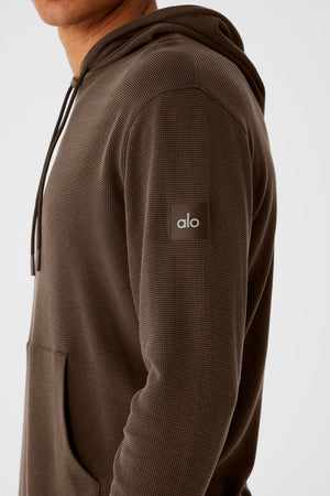 Micro Waffle Fast Break Hoodie - Espresso