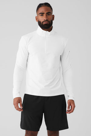 Conquer 1/4 Zip Reform Long Sleeve - White