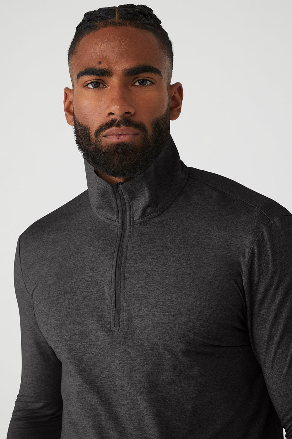 Conquer 1/4 Zip Reform Long Sleeve - Dark Heather Grey