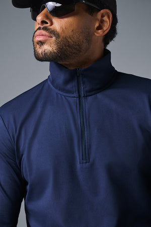 Conquer 1/4 Zip Reform Long Sleeve - Navy