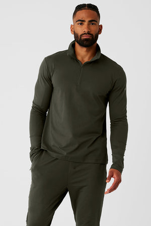 Conquer 1/4 Zip Reform Long Sleeve - Stealth Green