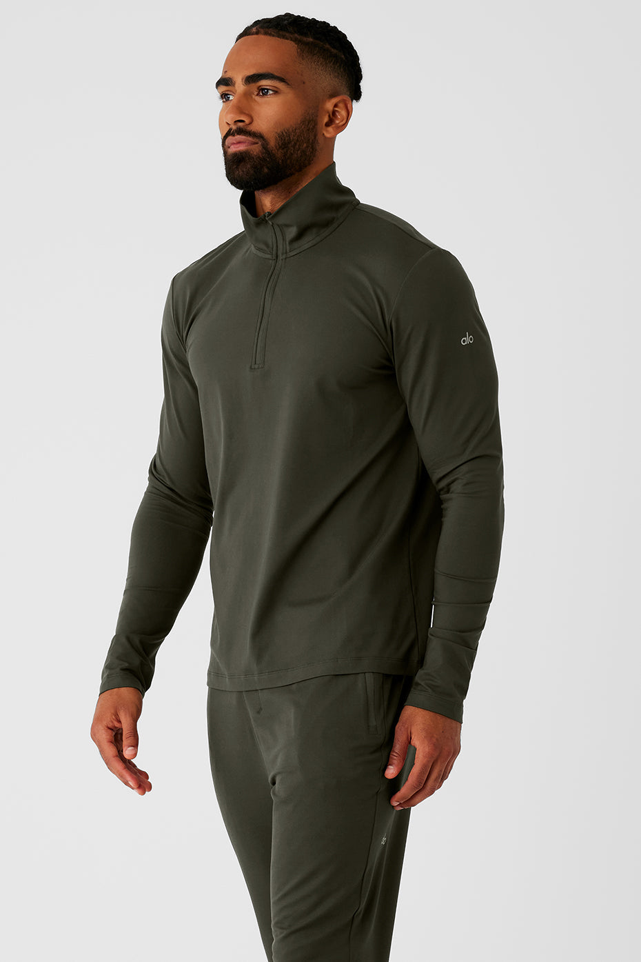 Conquer 1/4 Zip Reform Long Sleeve - Stealth Green