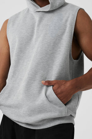 Chill Sleeveless Hoodie - Athletic Heather Grey