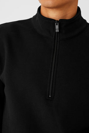 Renown Heavy Weight 1/4 Zip - Black