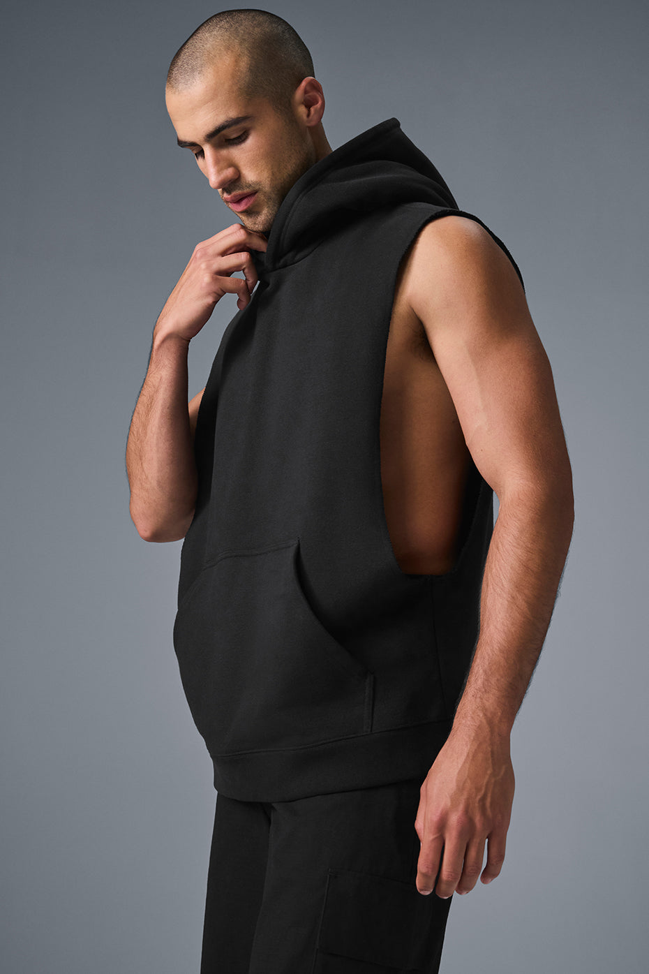 Renown Sleeveless Hoodie - Black