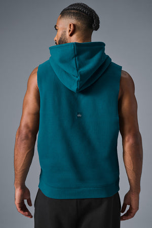 Renown Sleeveless Hoodie - Oceanic Teal