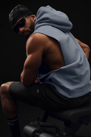 Renown Sleeveless Hoodie - Steel Grey