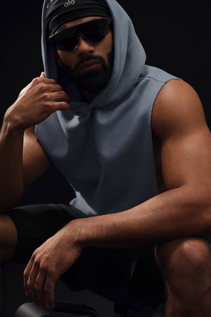 Renown Sleeveless Hoodie - Steel Grey