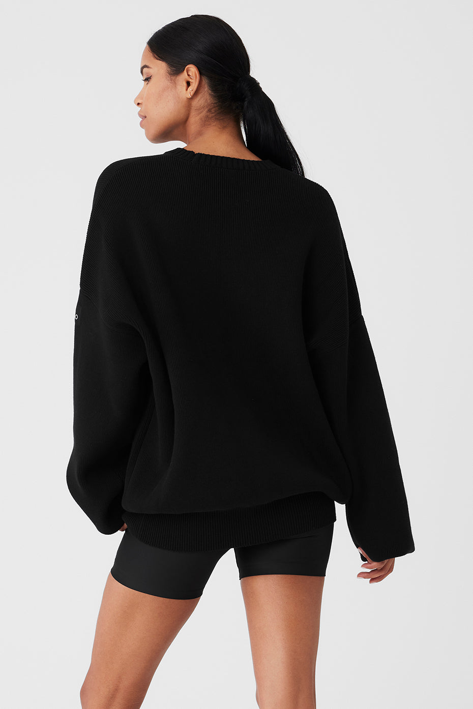 Scholar Crew Neck Sweater - Black