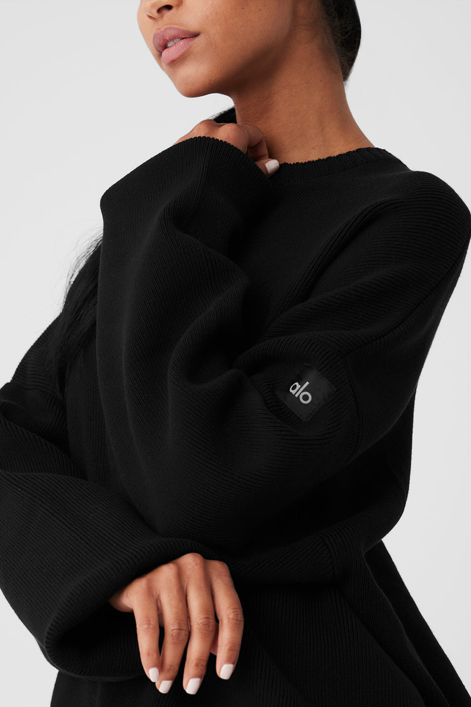 Scholar Crew Neck Sweater - Black