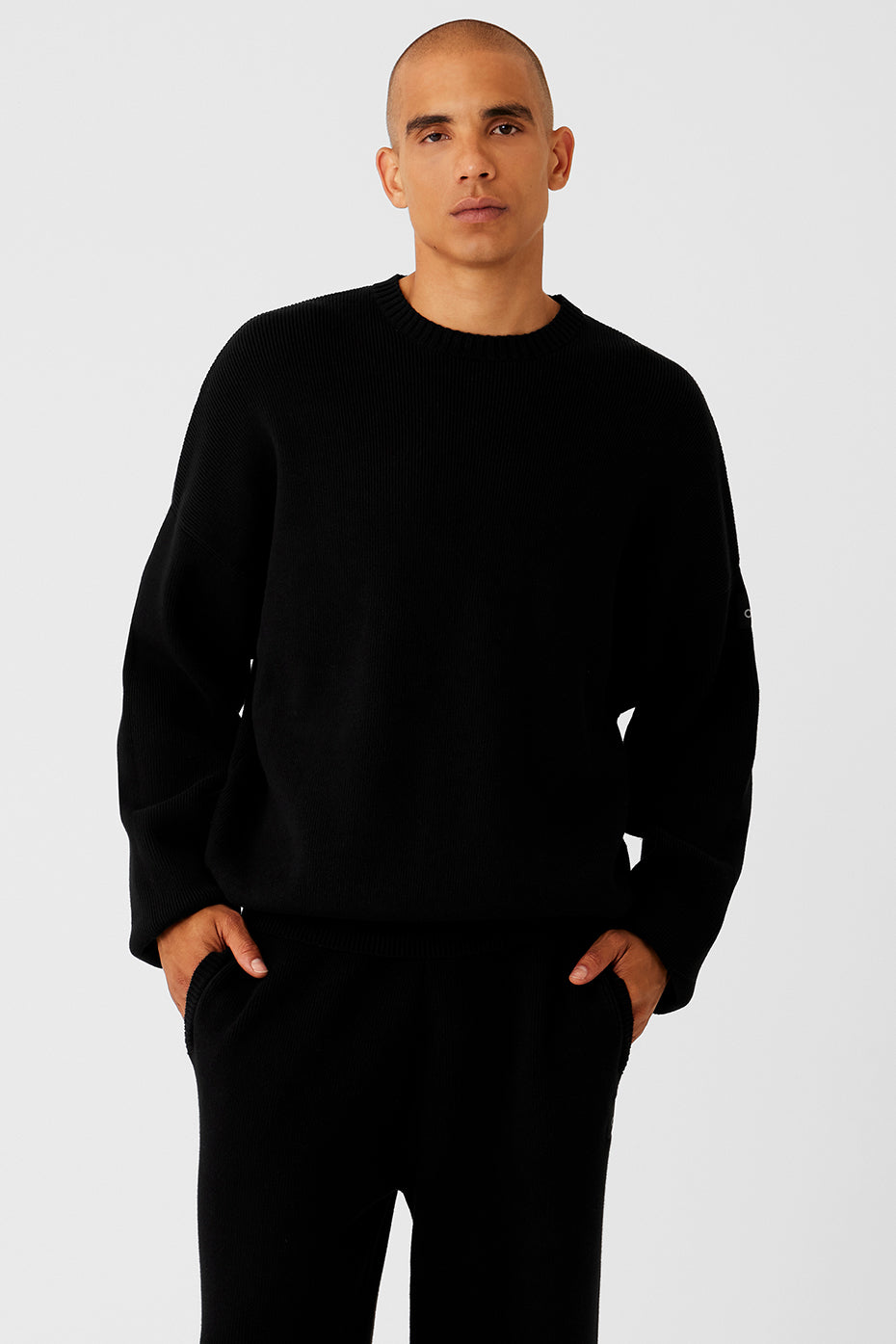 Scholar Crew Neck Sweater - Black