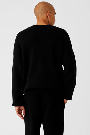 Scholar Crew Neck Sweater - Black