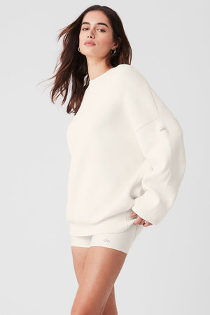 Scholar Crew Neck Sweater - Ivory