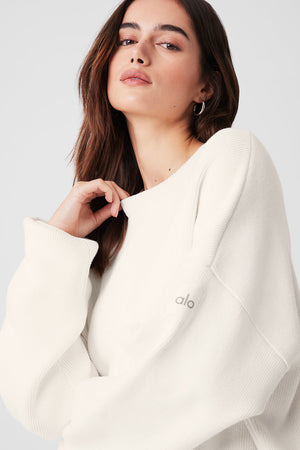 Scholar Crew Neck Sweater - Ivory