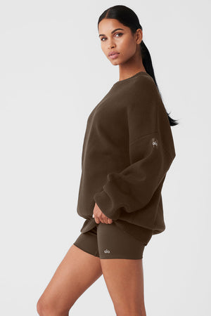 Scholar Crew Neck Sweater - Espresso