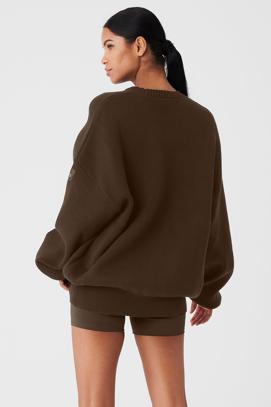 Scholar Crew Neck Sweater - Espresso