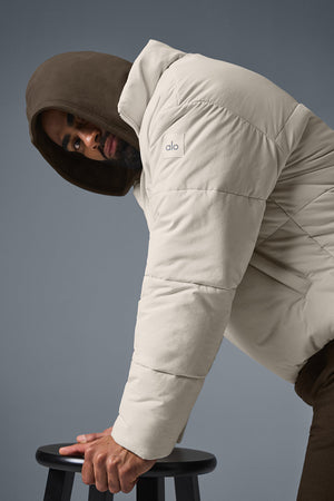 Stretch Woven Street Puffer - Bone