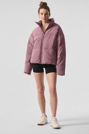 Stretch Woven Street Puffer - Woodrose