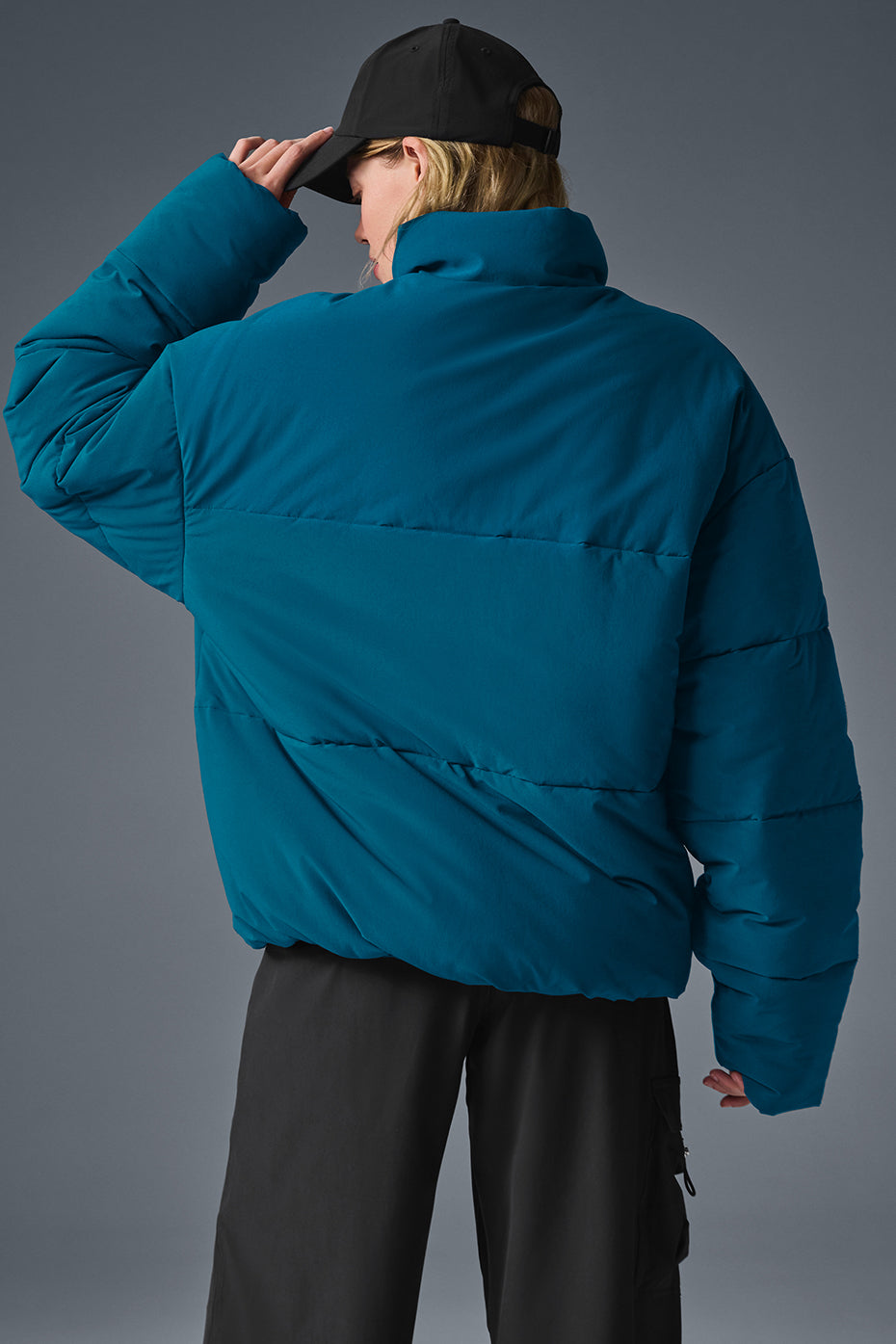 Stretch Woven Street Puffer - Eclipse Blue