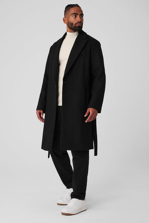 Wool Gameday Overcoat - Black