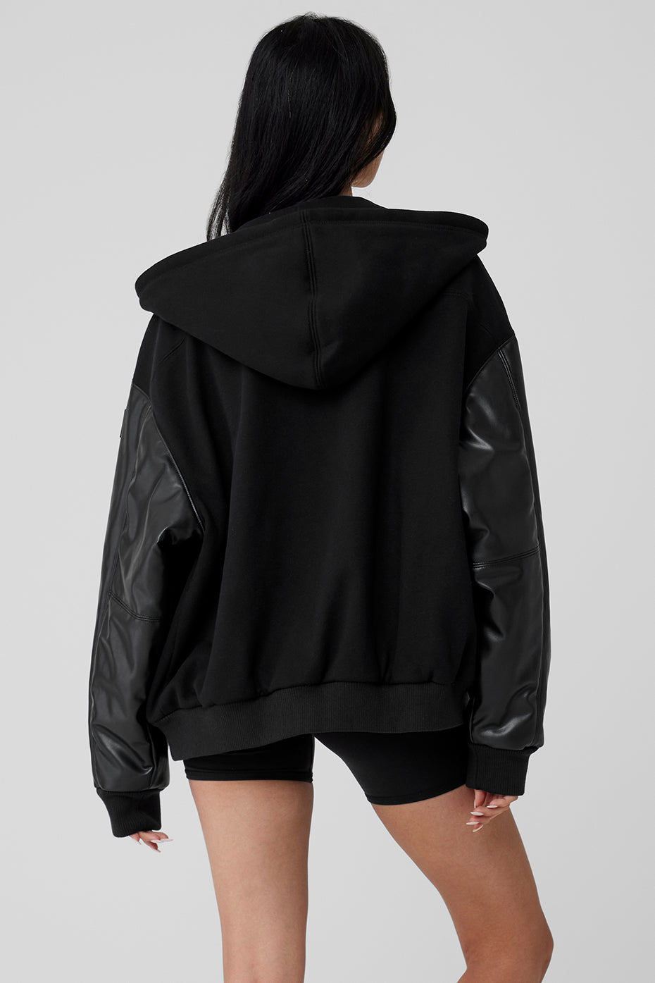 Select Hooded Bomber Jacket - Black