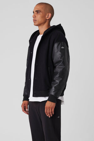 Select Hooded Bomber Jacket - Black