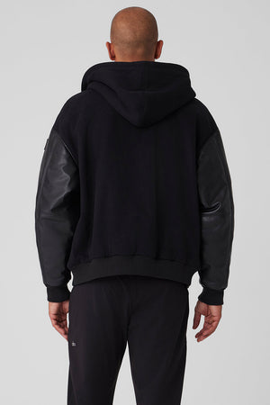 Select Hooded Bomber Jacket - Black