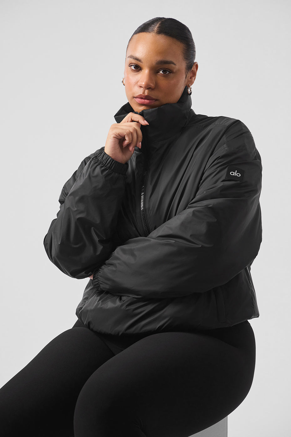 Latitude Light Weight 1/2 Zip Pullover Jacket - Black