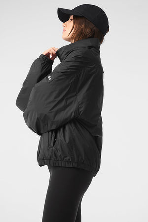 Latitude Light Weight 1/2 Zip Pullover Jacket - Black