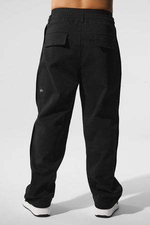 Edition Sueded Straight Leg Pant - Black