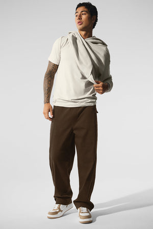 Edition Sueded Straight Leg Pant - Espresso