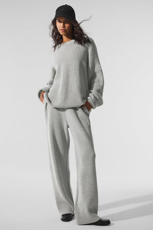 Domain Rib Knit Sweatpant - Athletic Heather Grey