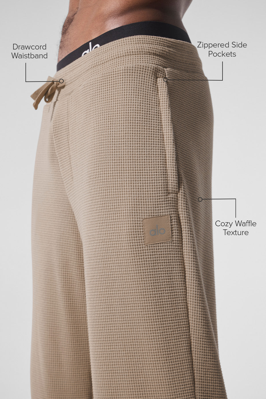 Elevate Waffle Straight Leg Pant - Gravel