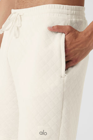 Quilted Stadium Short - Ivory