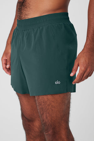 5" Adapt Running Short - Midnight Green