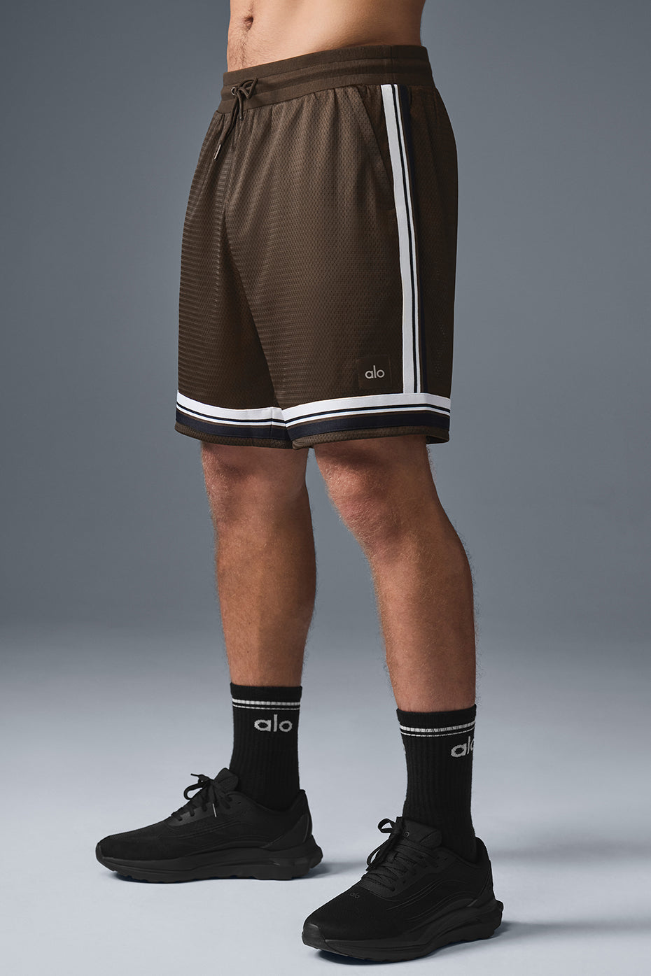 7" Key Mesh Basketball Short - Espresso