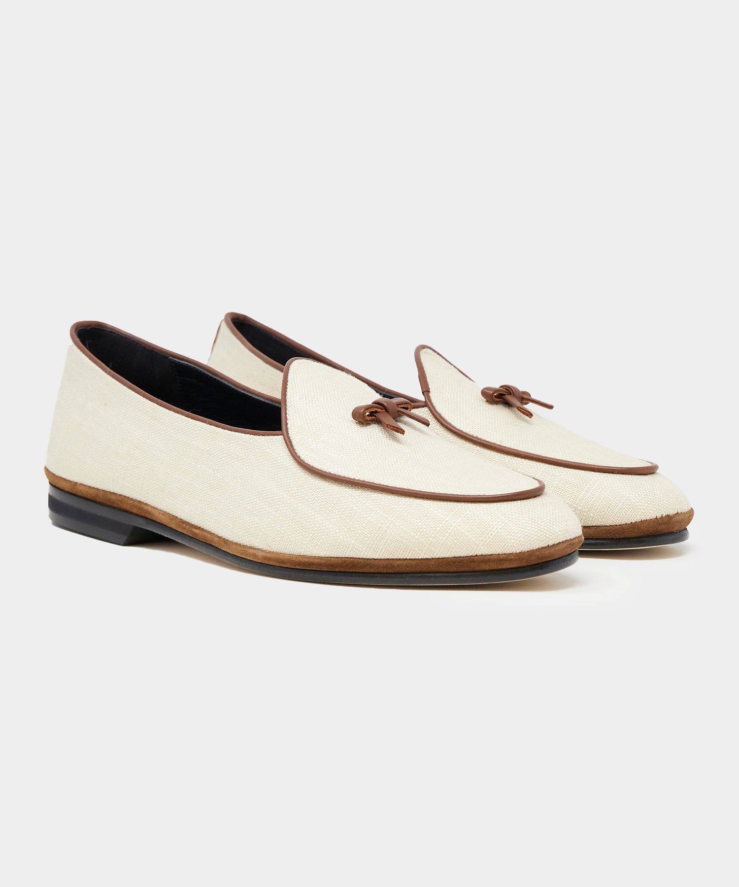 Todd Snyder x Rubinacci Loafer in Beige Linen