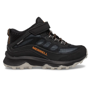 Merrell Big Boys Moab Speed Mid A/C Waterproof Velcro Boot Black