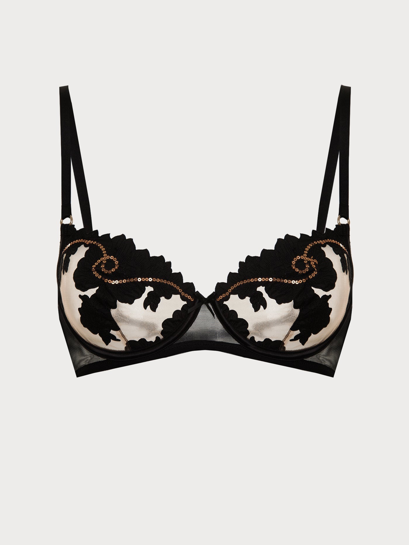 Misthys Underwire bra in Black & Gold