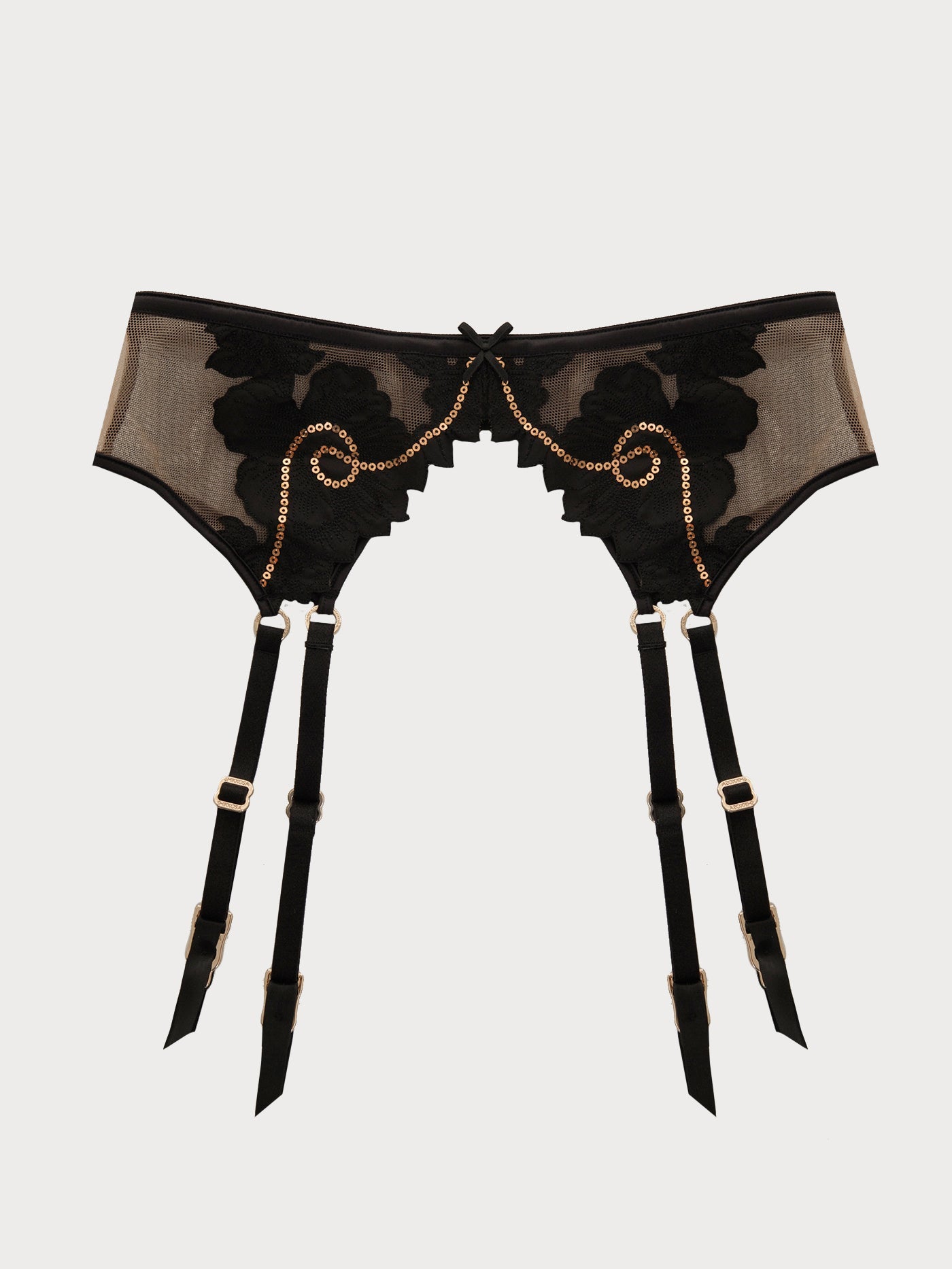 Misthys Suspender in Black & Gold